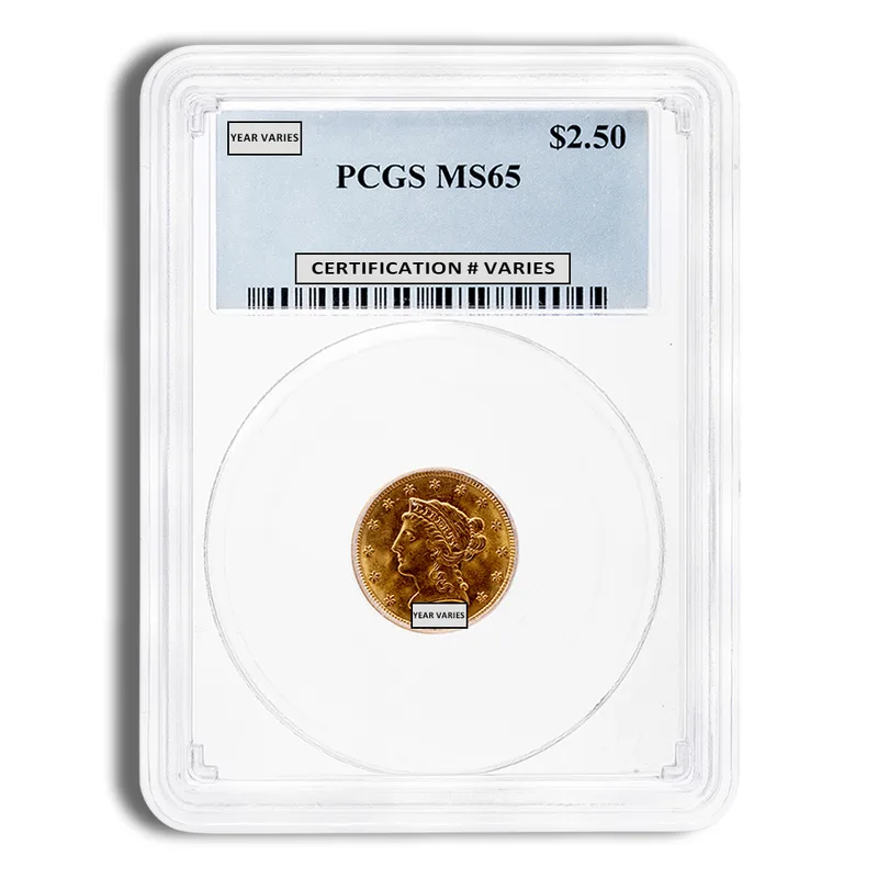 $2.5 Gold Liberty Quarter Eagle - PCGS MS65 — Gold bullion from Standard Bullion