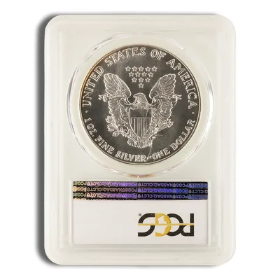 1987 Silver Eagle PCGS MS69 — reverse view