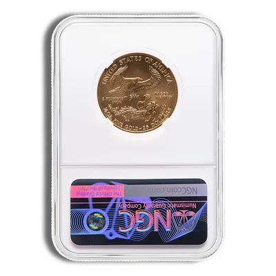 2007 1/2 oz Gold Eagle $25 NGC MS69 — reverse view