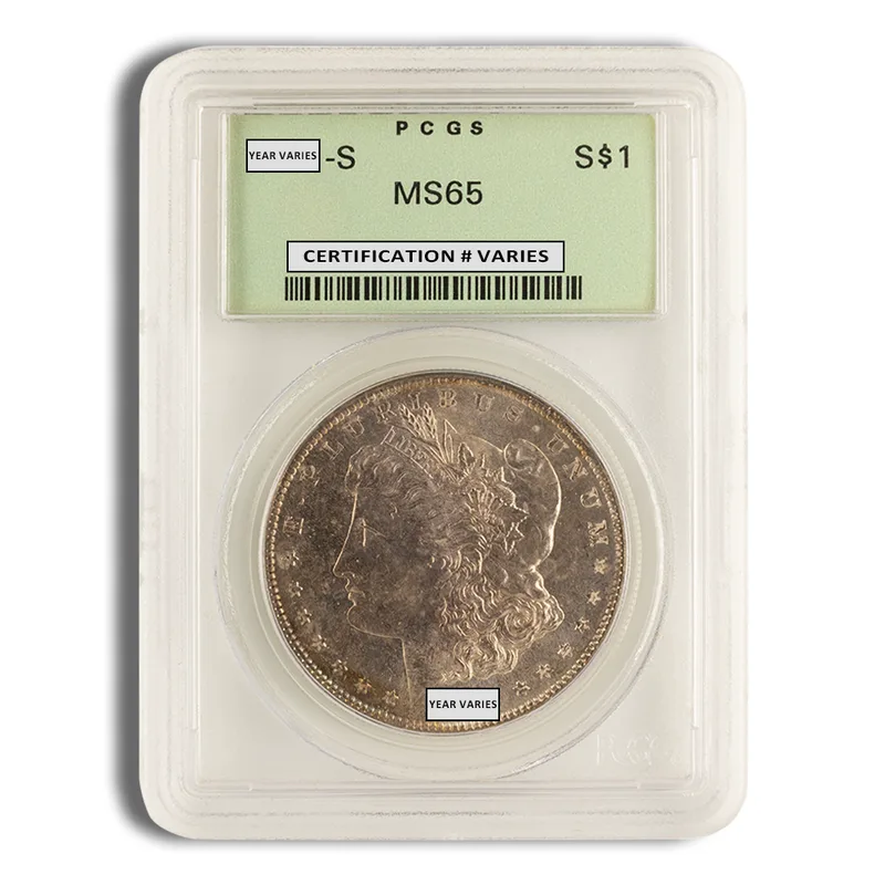 Pre-1921 Morgan Dollar - PCGS MS65 (Toned) — Silver bullion from Standard Bullion