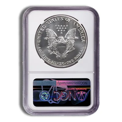 2009 Silver Eagle NGC MS69 — reverse view