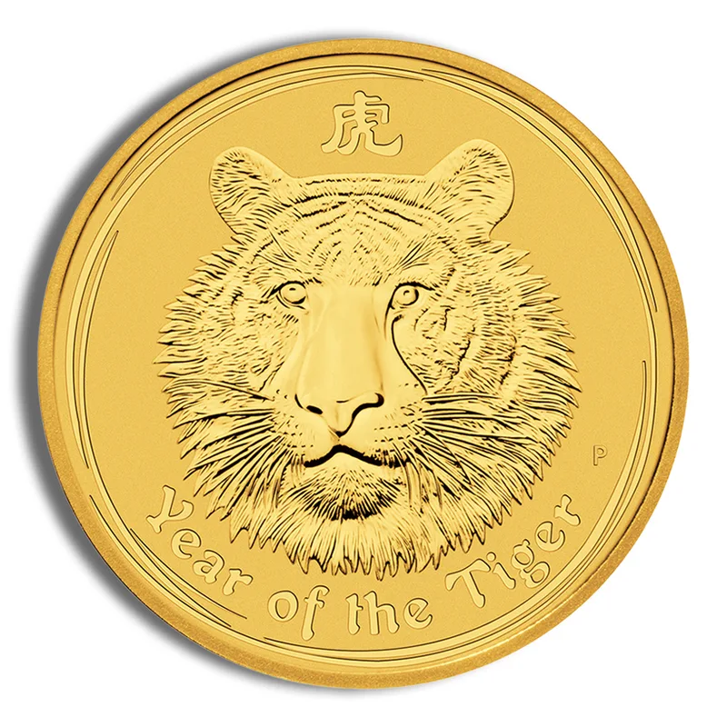 2010 1 oz Australia Gold Lunar Tiger BU - Series II — Gold bullion from Standard Bullion