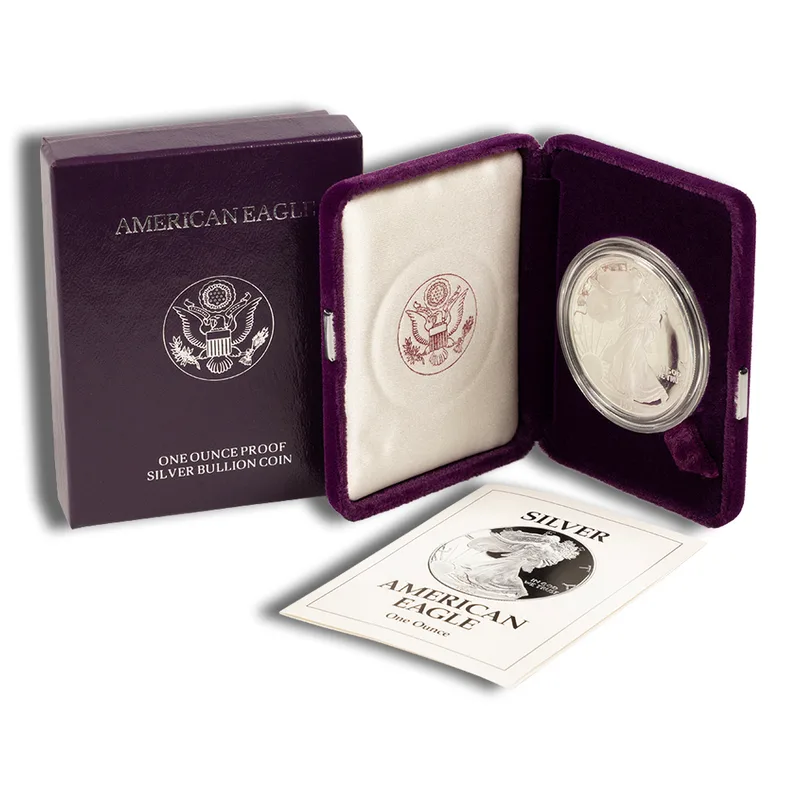 1993-P Proof Silver Eagle with Box & COA — Silver bullion from Standard Bullion