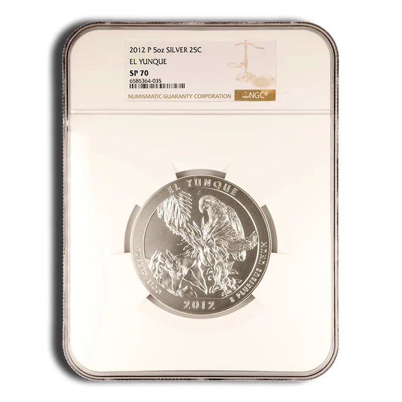 2012-P 5 oz ATB El Yunque Silver Coin NGC SP70 — Silver bullion from Standard Bullion