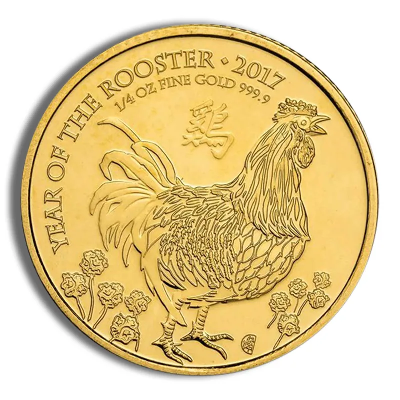 2017 1/4 oz Great Britain Lunar Gold Coin - Rooster — Gold bullion from Standard Bullion