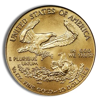 2001 1/4 oz Gold Eagle - BU — reverse view