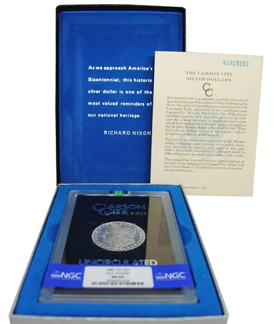 1881-CC GSA Morgan Dollar - NGC MS64 — packaging view