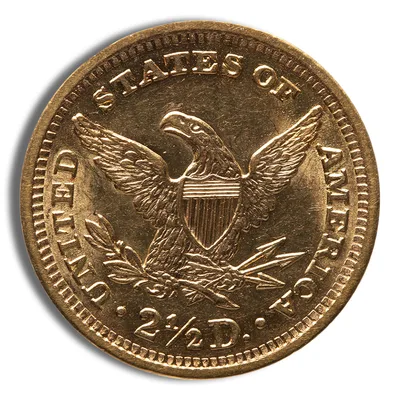 $2.5 Gold Liberty Quarter Eagle - AU — reverse view