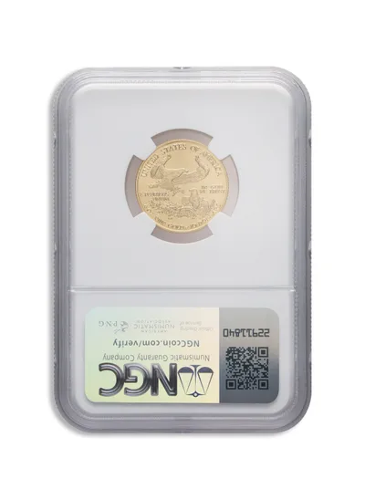 1996 1/4 oz Gold Eagle <body>0 NGC MS70 — reverse view
