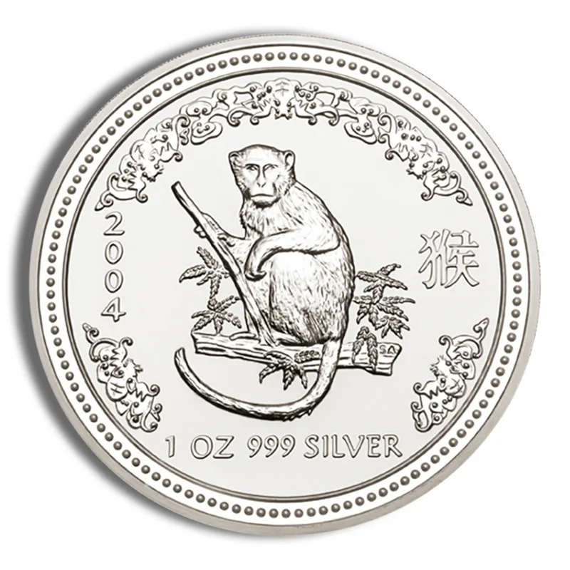2004 1 oz Australia Silver Lunar Monkey BU - Series I — Silver bullion from Standard Bullion
