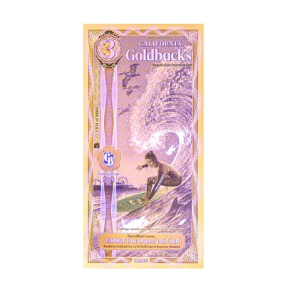 California 3 Goldback - Limited Early Release (70 Grade) — packaging view
