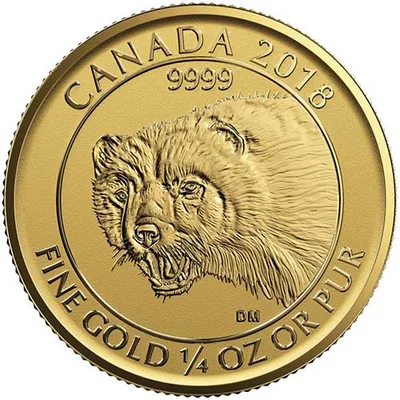 2018 1/4 oz Canadian Wolverine Gold Coin — Gold bullion from Standard Bullion