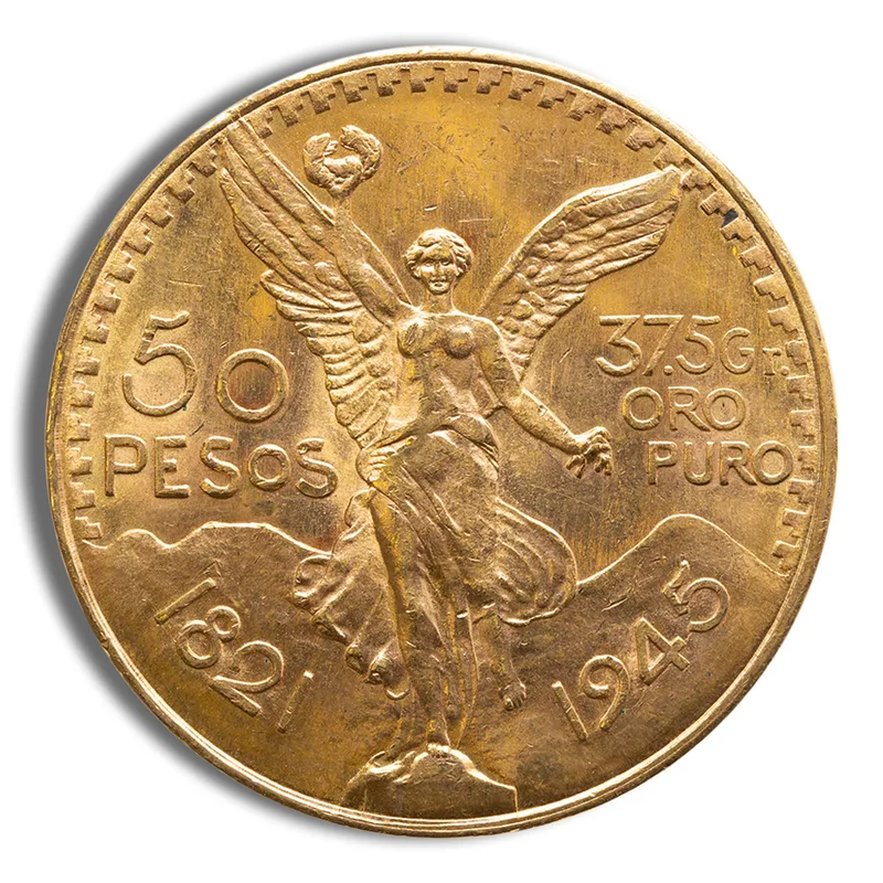 1944 Mexico Gold 50 Peso AU — Gold bullion from Standard Bullion