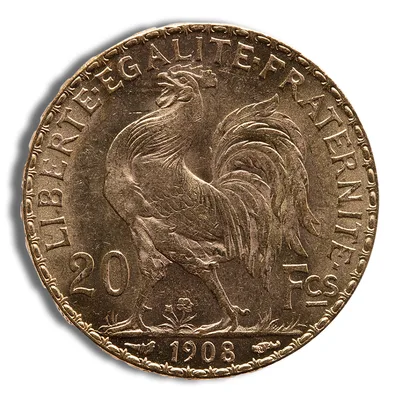 France Gold 20 Francs - Rooster (1899-1914) — reverse view