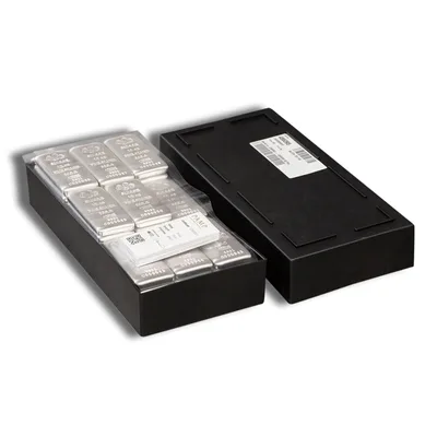 10 oz Silver Bar - PAMP (Cast) — packaging view