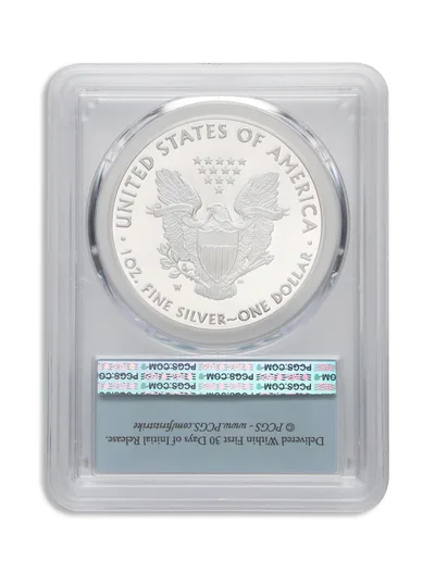 2018-W Proof Silver Eagle PCGS PR70 First Strike — reverse view