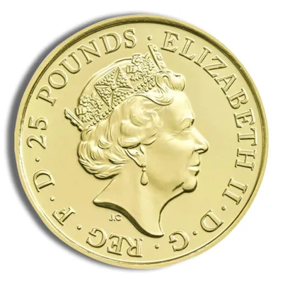 2016 1/4 oz Great Britain Lunar Gold Coin - Monkey — reverse view