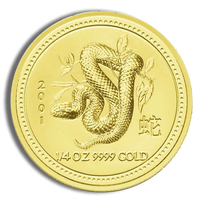 2001 1/4 oz Australia Gold Lunar Snake BU - Series I — Gold bullion from Standard Bullion