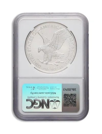 2023 Silver Eagle NGC MS69 — reverse view