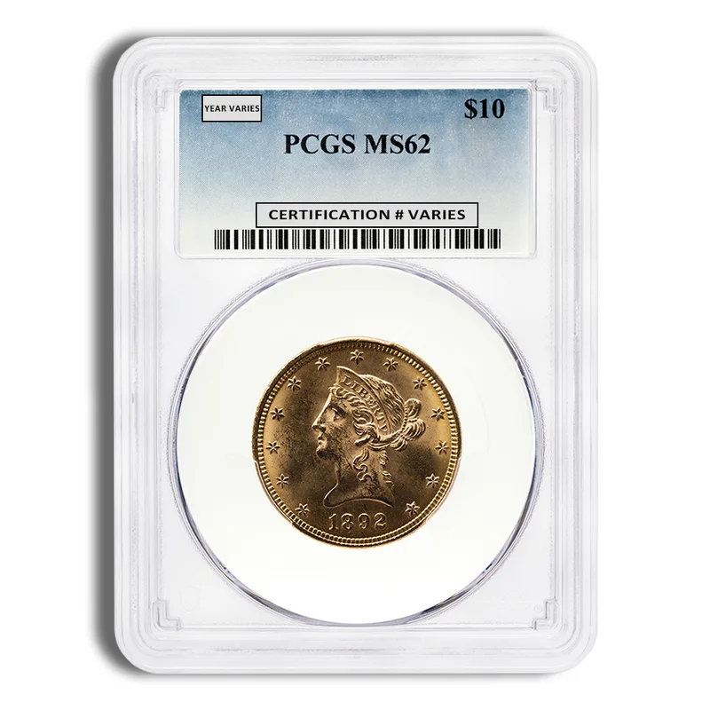 <body>0 Gold Liberty Eagle - PCGS MS62 — Gold bullion from Standard Bullion