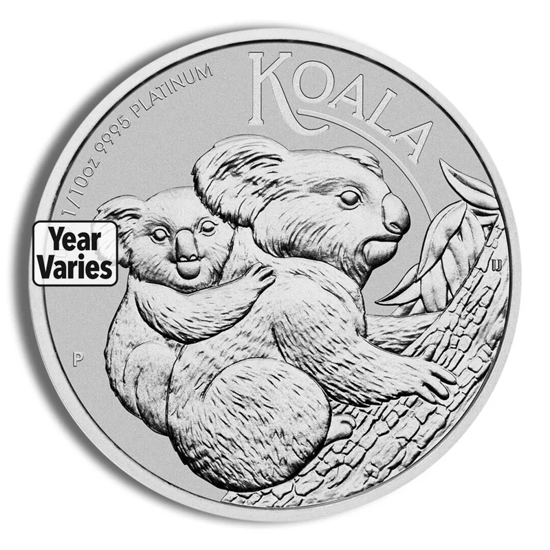 Platinum Koala - 1/10 oz (Year Varies) — Platinum bullion from Standard Bullion