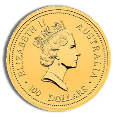 1998 1 oz Australia Gold Lunar Tiger BU - Series I — reverse view