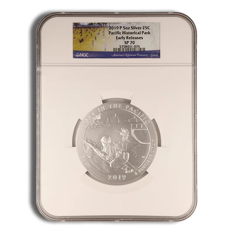 2019-P 5 oz ATB War in the Pacific Silver Coin NGC SP70 — Silver bullion from Standard Bullion