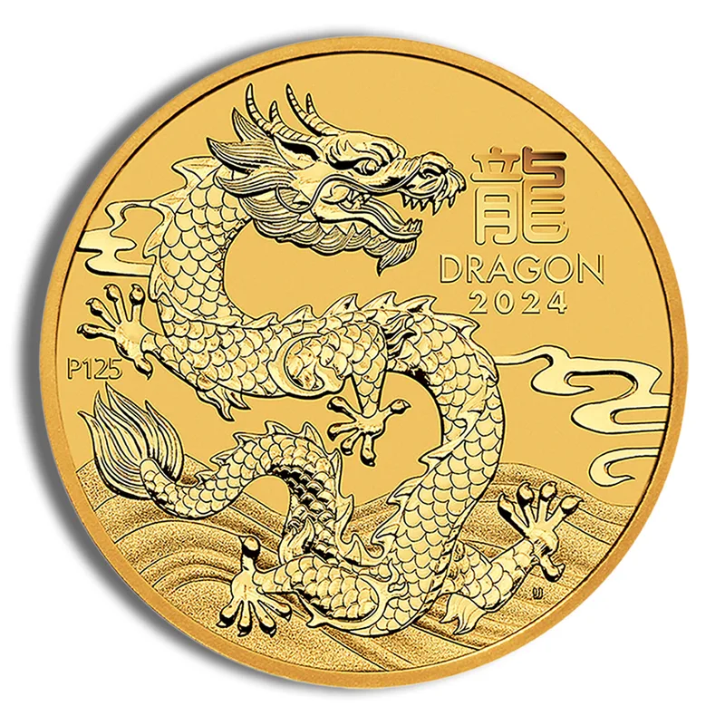 2024 1/20 oz Australia Gold Dragon BU - Series III — Gold bullion from Standard Bullion