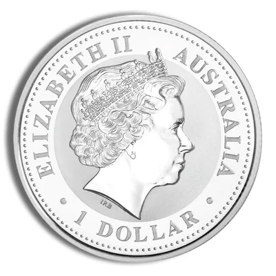 2006 1 oz Australia Silver Lunar Dog BU - Series I — reverse view