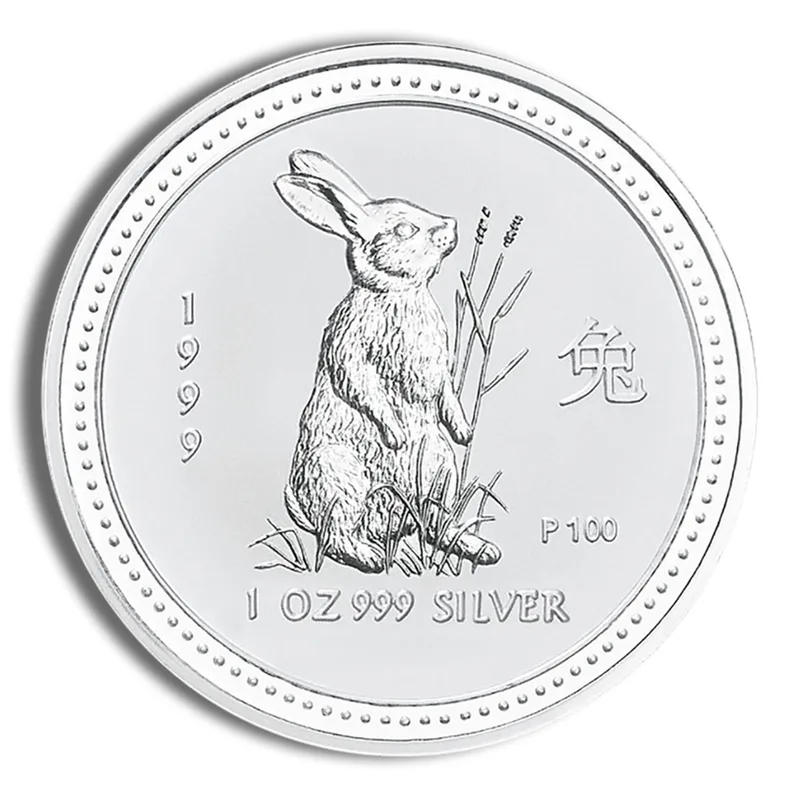1999 1 oz Australia Silver Lunar Rabbit BU - Series I — Silver bullion from Standard Bullion