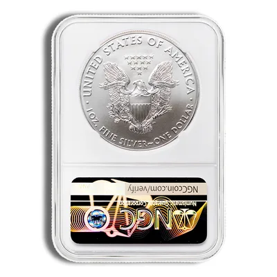 2017 Silver Eagle NGC MS70 — reverse view