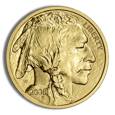 2008-W 1/4 oz Burnished Gold Buffalo (w/Box/COA) — reverse view