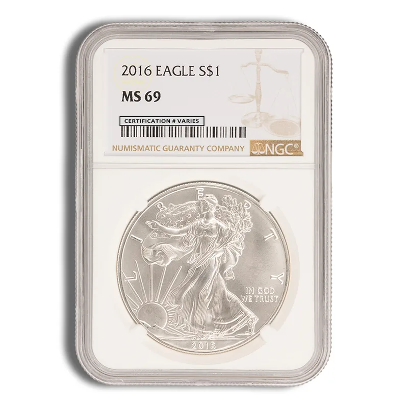 2016 Silver Eagle NGC MS69 — Silver bullion from Standard Bullion
