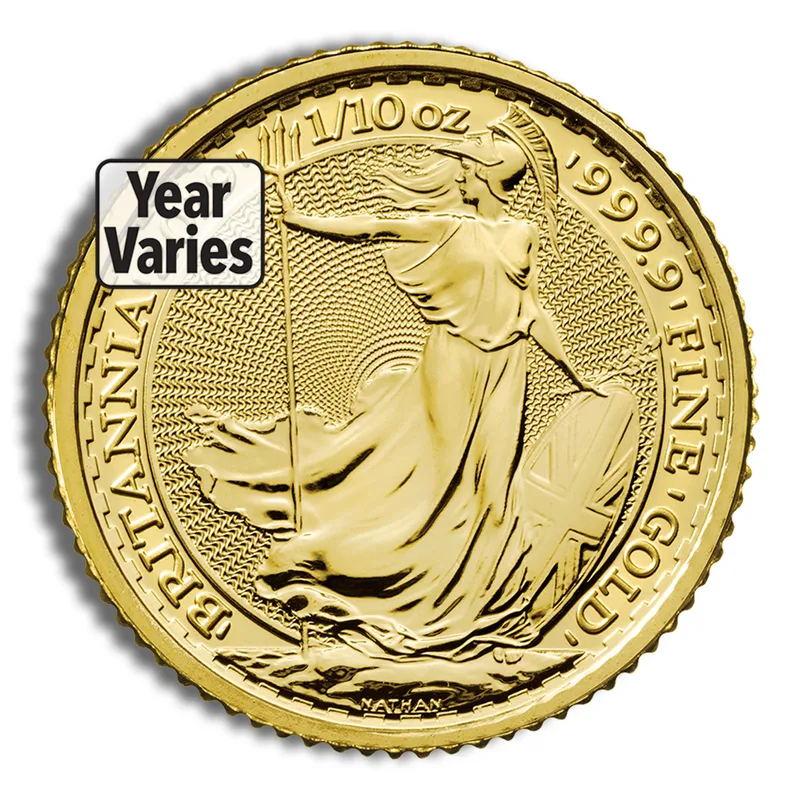 1/10 oz Gold Britannia (Year Varies) — Gold bullion from Standard Bullion