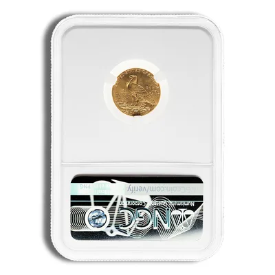 $2.5 Gold Indian Quarter Eagle - NGC MS64 — reverse view
