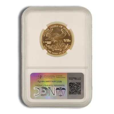 1998 1/2 oz Gold Eagle $25 NGC MS70 — reverse view