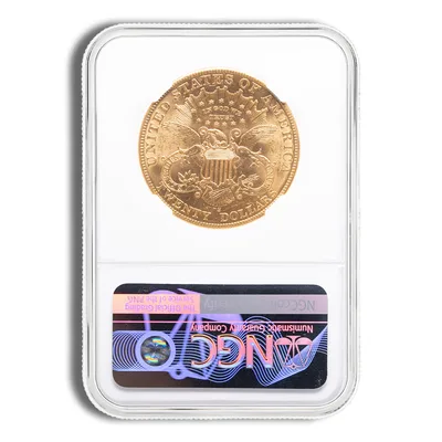 $20 Gold Liberty Double Eagle - NGC MS60 — reverse view