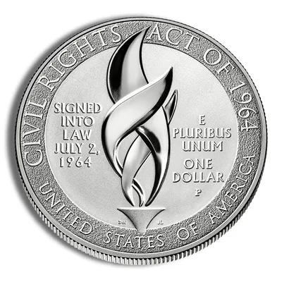 2014-P <body> Civil Rights Act Silver Commem - Proof — reverse view