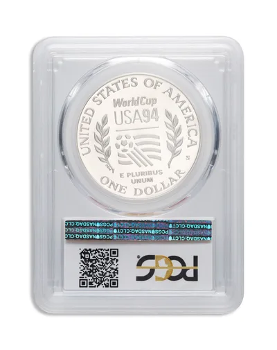 1994-S <body> World Cup Silver Commem - PCGS PF70 — reverse view