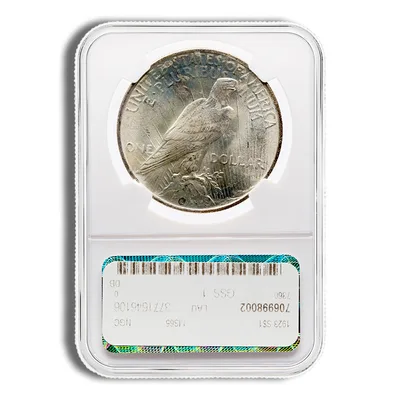 Peace Dollar - NGC MS65 — reverse view