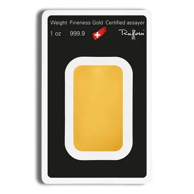 1 oz Gold Bar - Argor-Heraeus (Carded) — reverse view