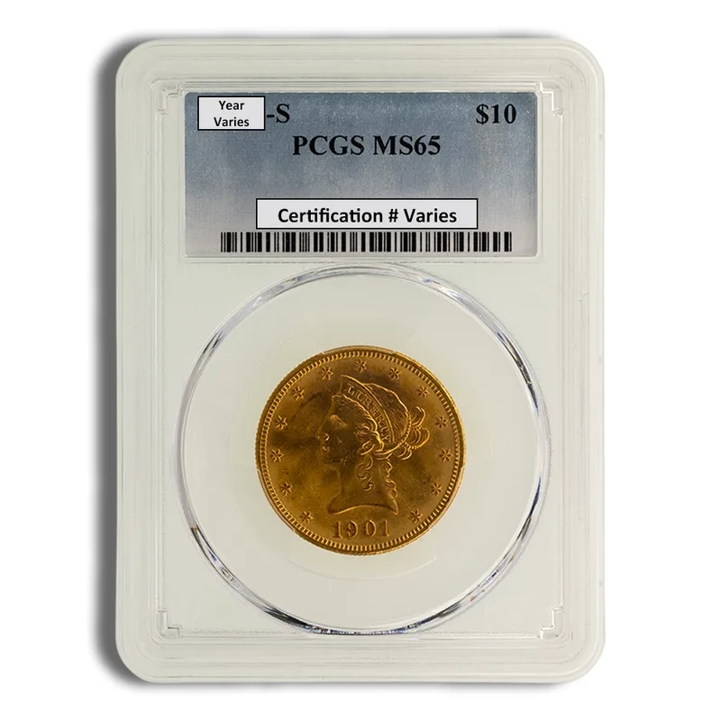 <body>0 Gold Liberty Eagle - PCGS MS65 — Gold bullion from Standard Bullion