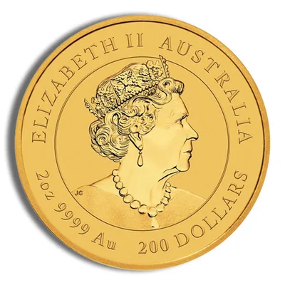 1999 2 oz Australia Gold Nugget - BU — reverse view