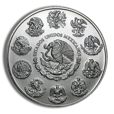2008 1 oz Silver Mexican Libertad - BU — reverse view