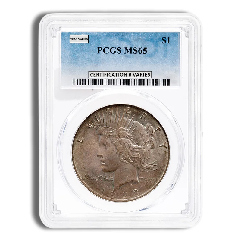 Peace Dollar - PCGS MS65 — Silver bullion from Standard Bullion