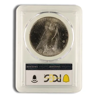 Peace Dollar - PCGS MS63 (Toned) — reverse view