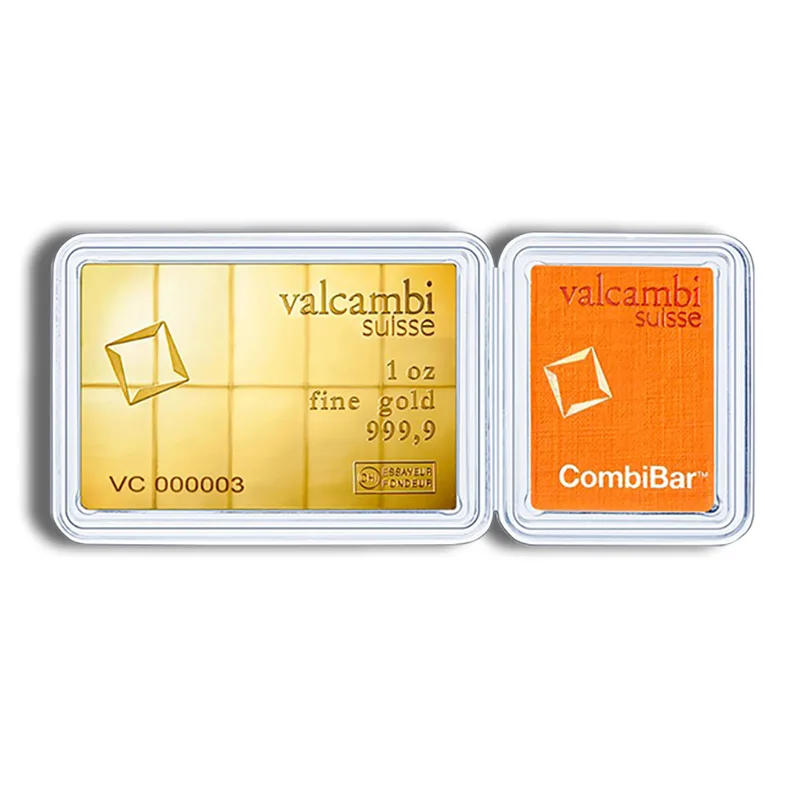 10 x 1/10 oz .9999 Valcambi CombiBar™ Gold (In Assay) — Gold bullion from Standard Bullion