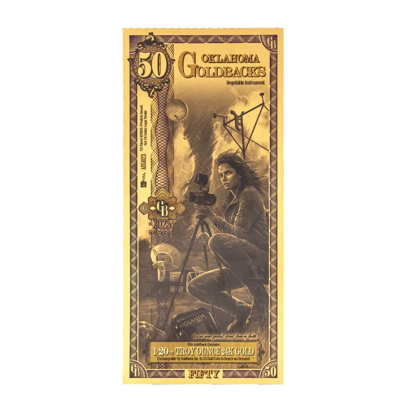 Oklahoma 50 Goldback — Gold bullion from Standard Bullion