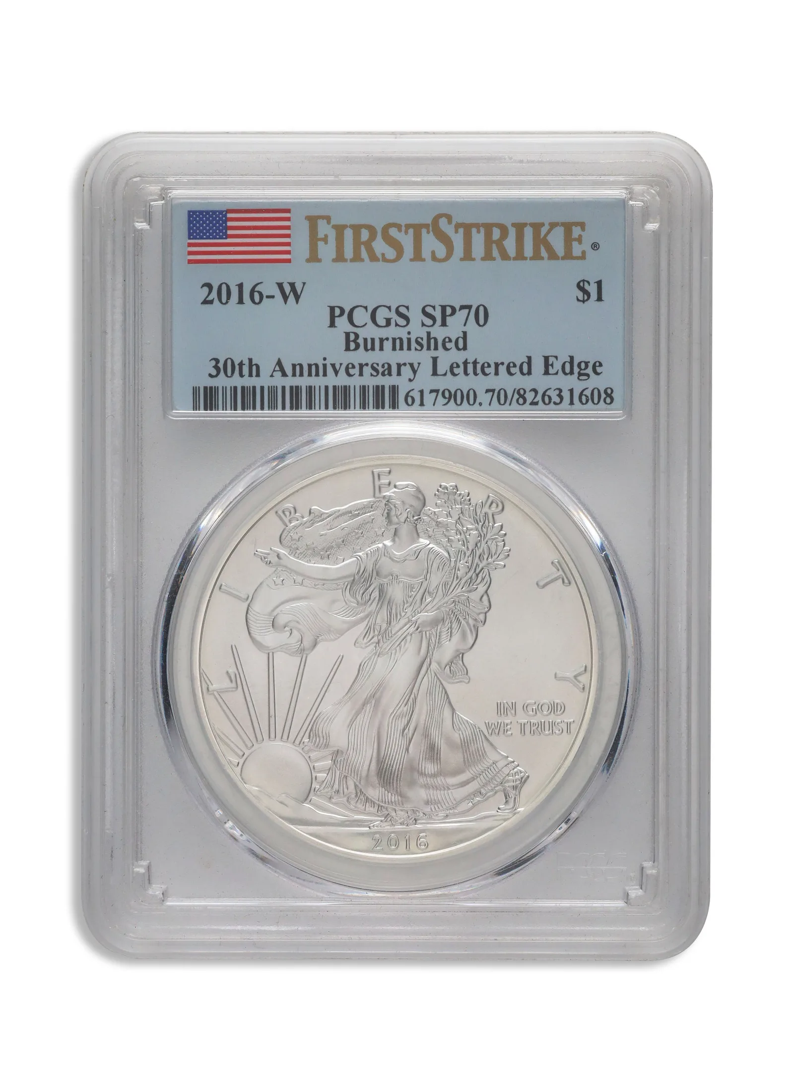 2016-W Burnished Silver Eagle PCGS SP70 FS — Silver bullion from Standard Bullion