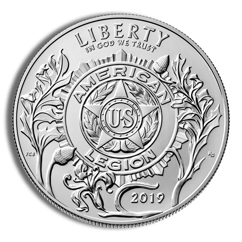 2019-P <body> American Legion Silver Commem - BU — Silver bullion from Standard Bullion